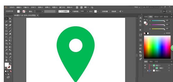 Adobe illustrator制作定位图标的简单方法