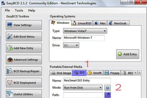 用EasyBCD引导iso(linux)镜像