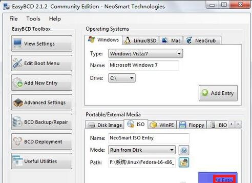 用EasyBCD引导iso(linux)镜像