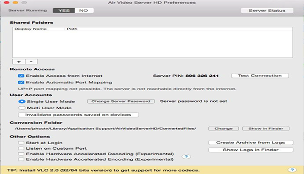 Air Video Server Mac截图