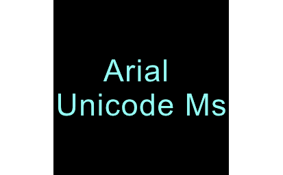 Arial unicode ms字体段首LOGO