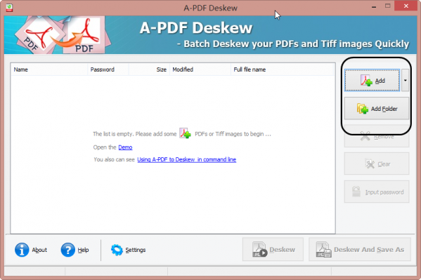 扫描图像倾斜校正软件(A-PDF Deskew)截图