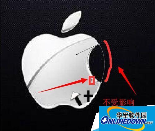 photoshop钢笔工具调节杆由双向切换为单项调节教程