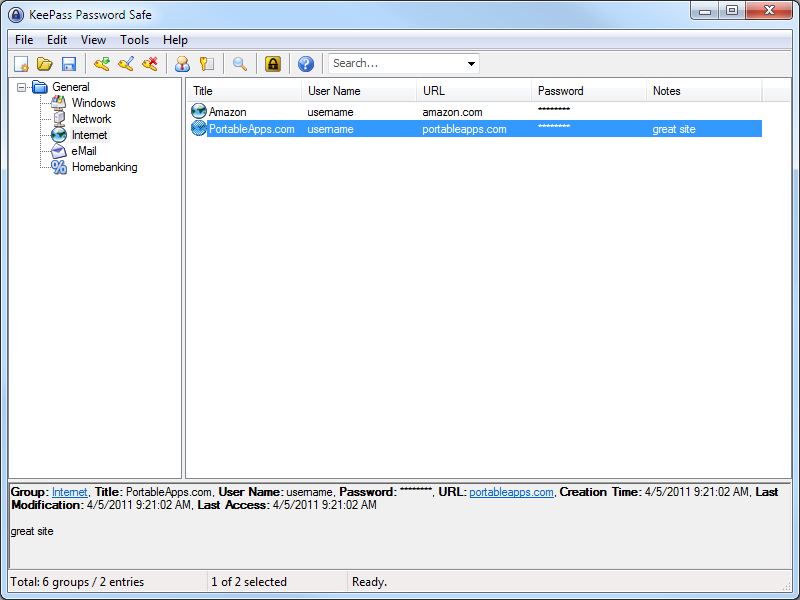 KeePass Password Safe Portable